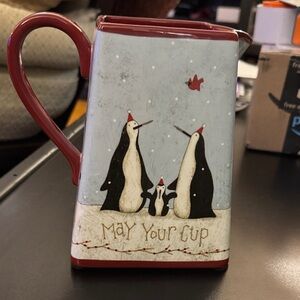 2006 The Nature of Christmas Demdaco 1.5qt Pitcher Tim Coffey Artist